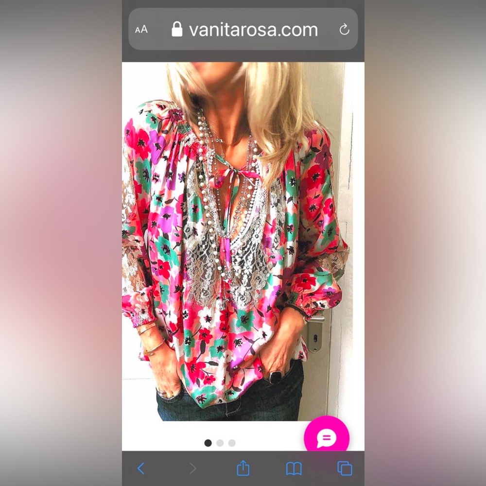 Vanita Rosa silk blouse excellent condition